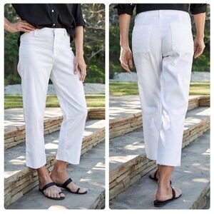 Frank & Eileen Kinsale Pant The Trouser Italian Performance Linen White Size 10